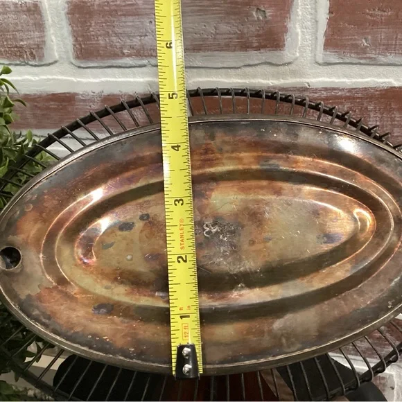 ⚫️ Vintage Gorham Silver Plate Wired Design Serving Fruit or Decor Bowl Basket - Picture 10 of 10